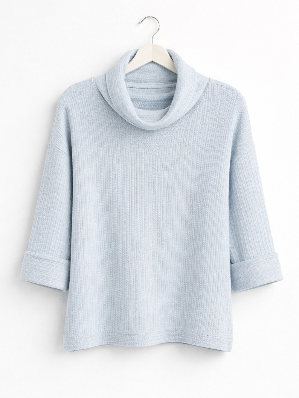 Tahari Textured Baby Blue Coquette, Soft Girl, Cottagecore Quiet Luxury Top